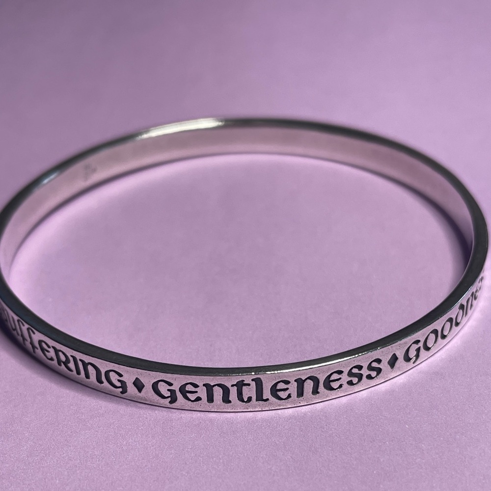 RETIRED James Avery Inspirational Scripture Bangle Bracelet